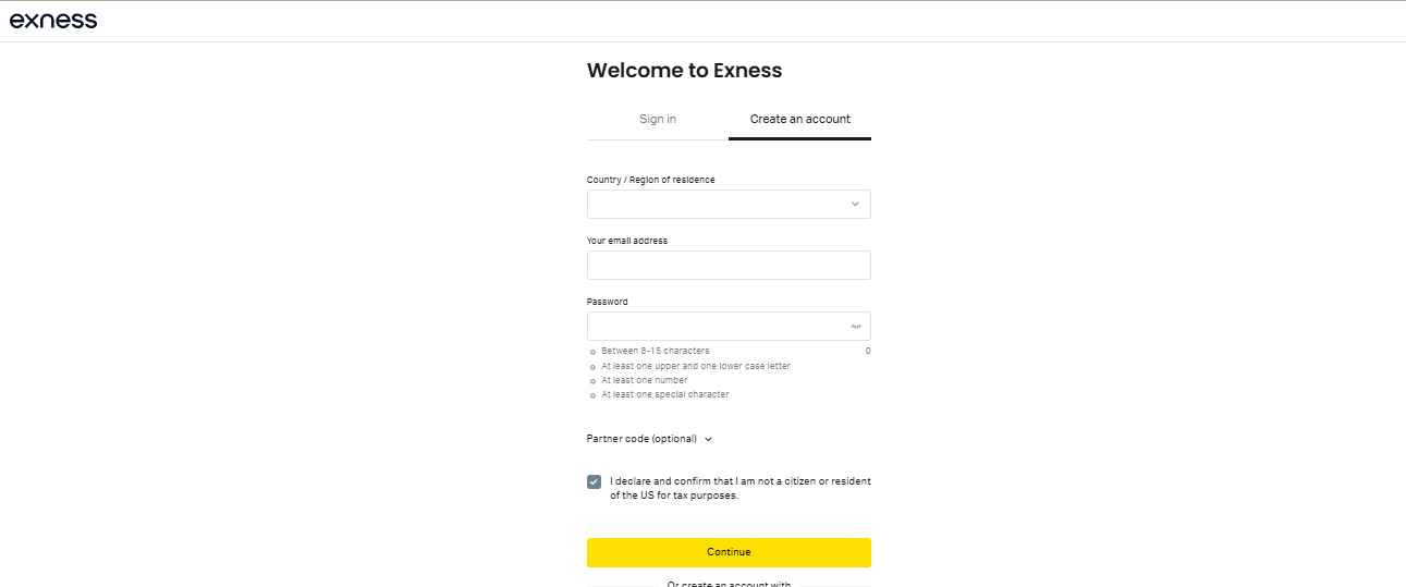 how to open account
