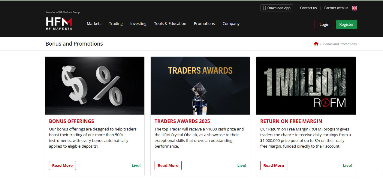 Bonus Offers and Promotions 