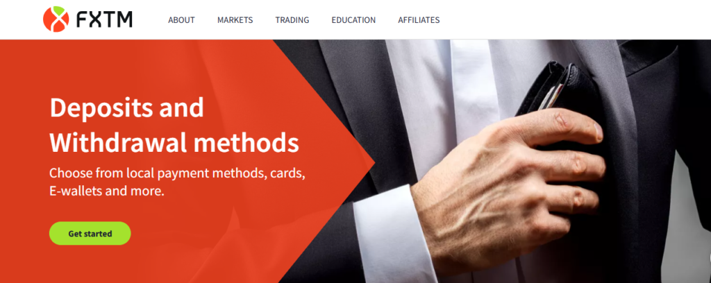 Deposits and Withdrawal methods
